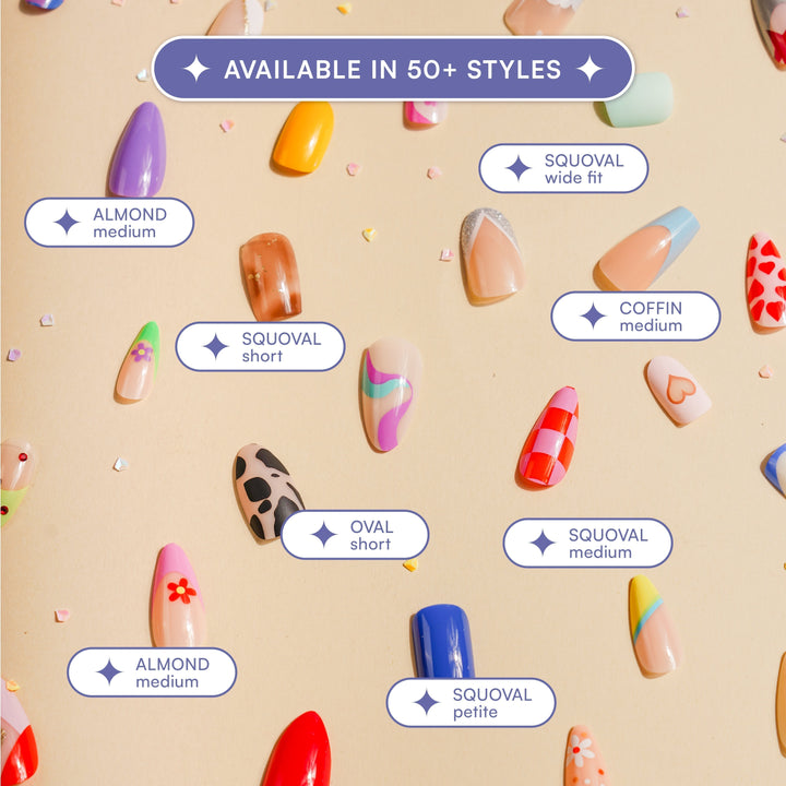 Blisss Nails's Press On nails  Metallic Black long Almond Shape